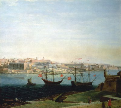 Veduta della città e delle fortificazioni di Valetta da Alberto Pullicino